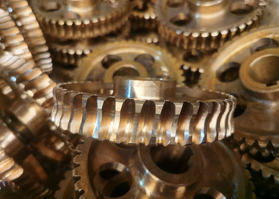 Cast Tin Bronze Worm Shaft และ Worm Gear Wheel Set อะไหล่เกียร์
