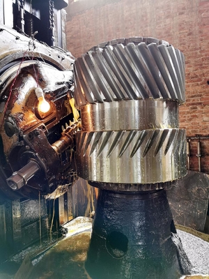 Steel Double Helical Gears สำหรับเครื่องจักรอุตสาหกรรมระยะทางศูนย์ที่กำหนดเอง 10.0